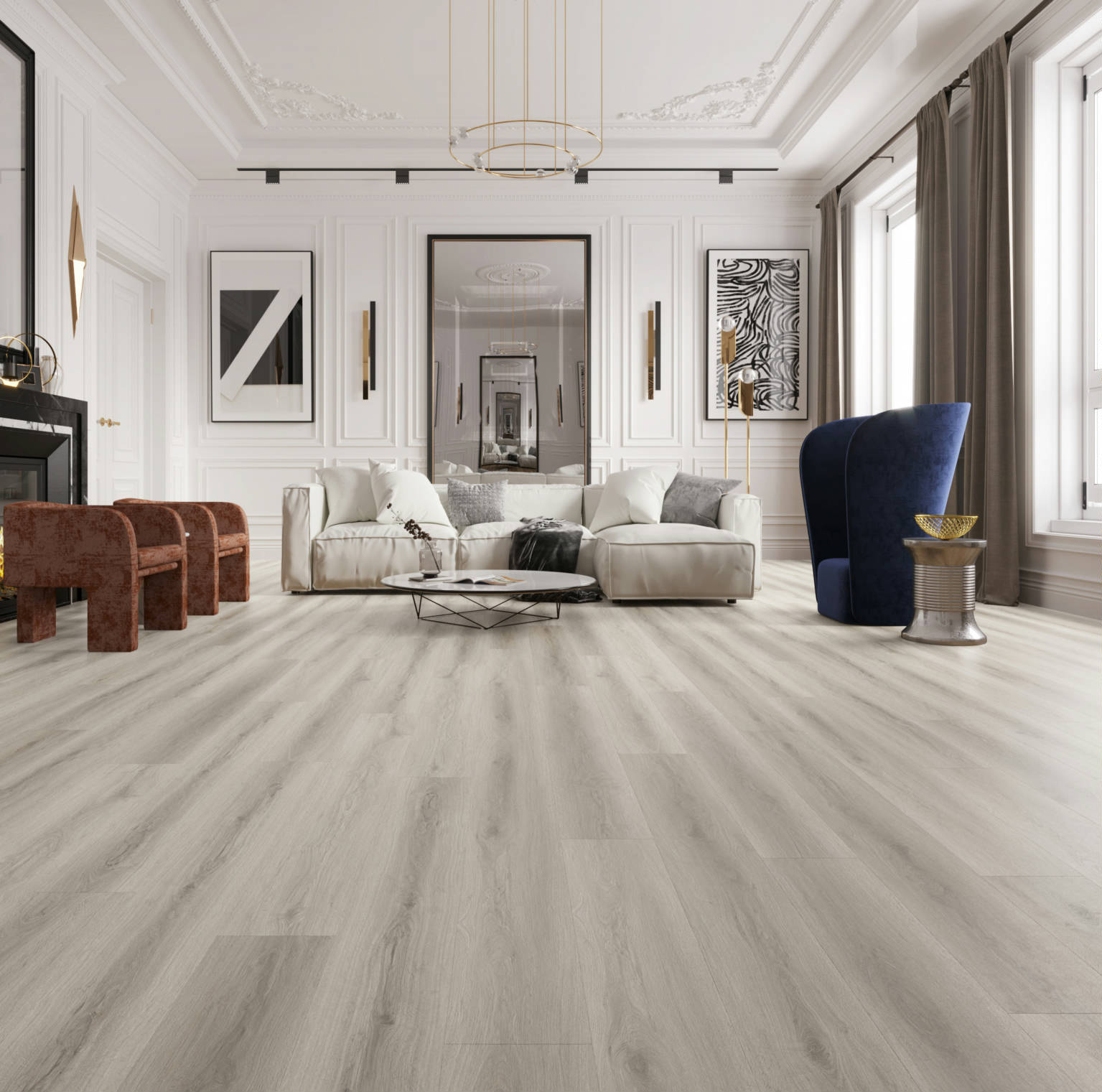 Boston Wood Vinyl Flooring in a finished installation