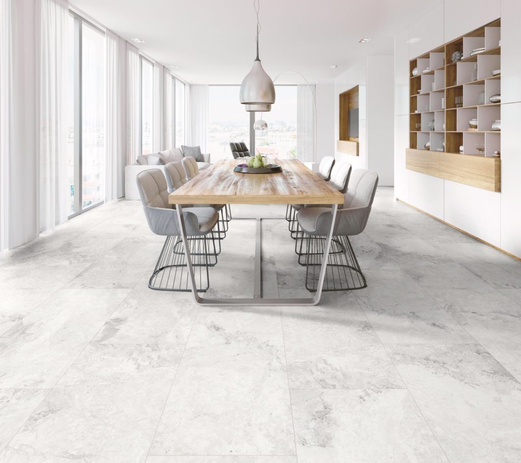 Amazing Marble Porcelain Tile in a finished installation