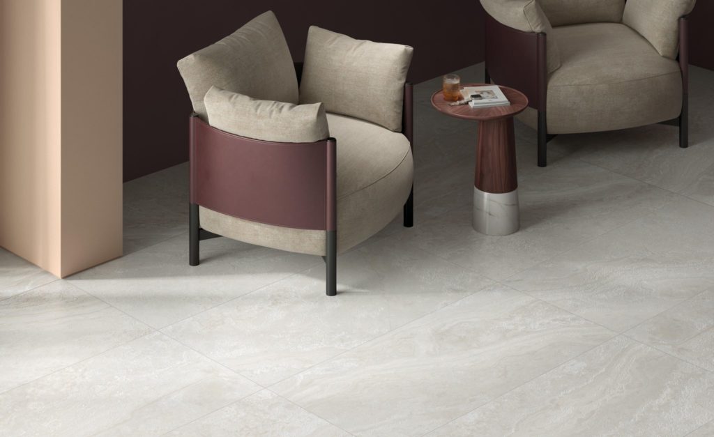 Slate Stone Porcelain Tile in a finished installation