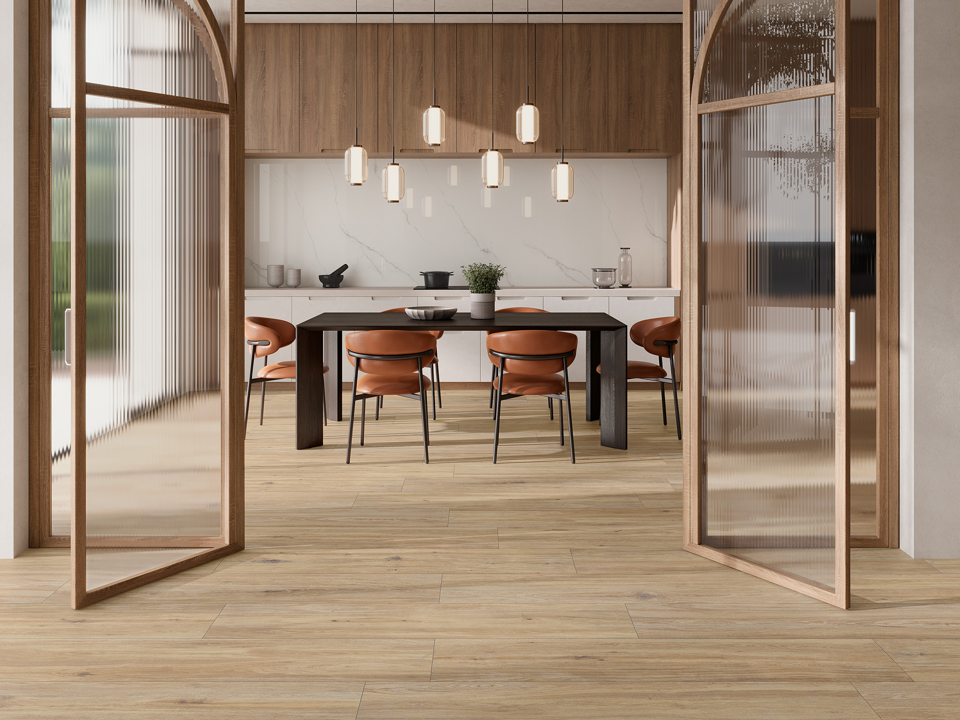 Florida Wood Tile Porcelain Tile in a finished installation